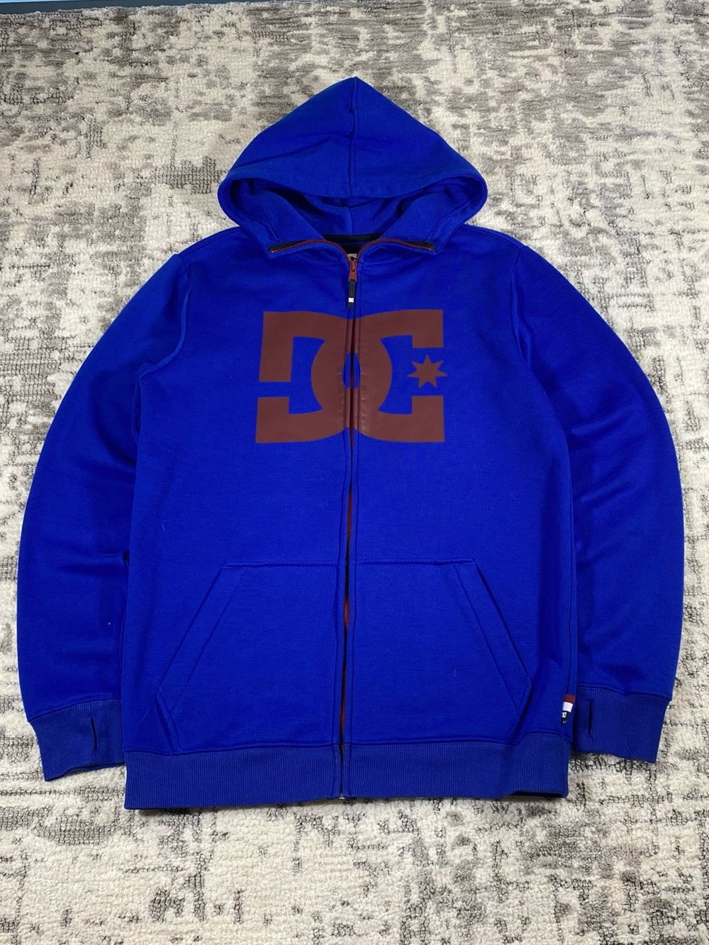 Y2k Blue Skateboarding Zip-Up Hoodie